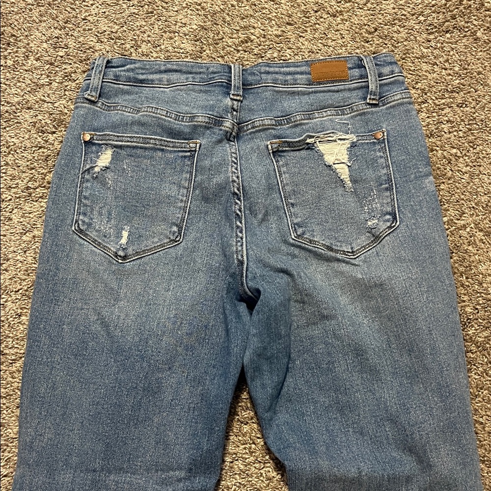 Judy Blue Women’s Boyfriend Fit High Rise Distressed Jeans Size 9/29 - Picture 6 of 7
